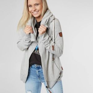 Wanakome Hestia cowl neck zip-up sweatshirt